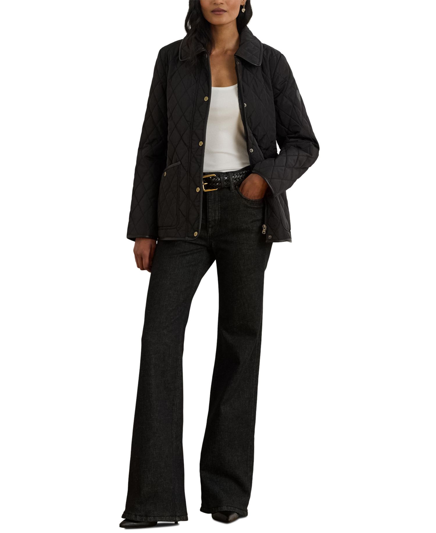 Women's Quilted Velboa-Lined Coat