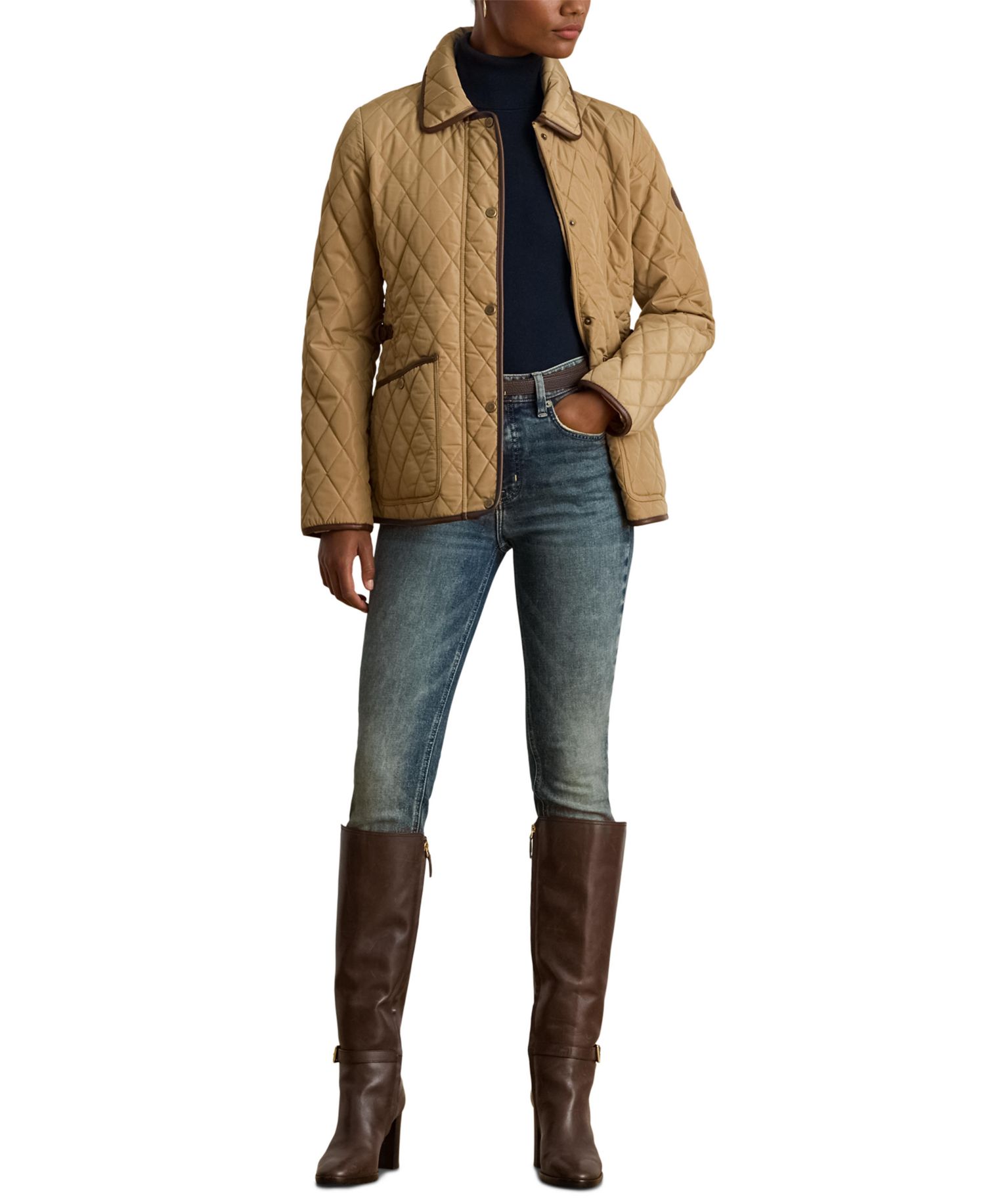 Women's Quilted Velboa-Lined Coat