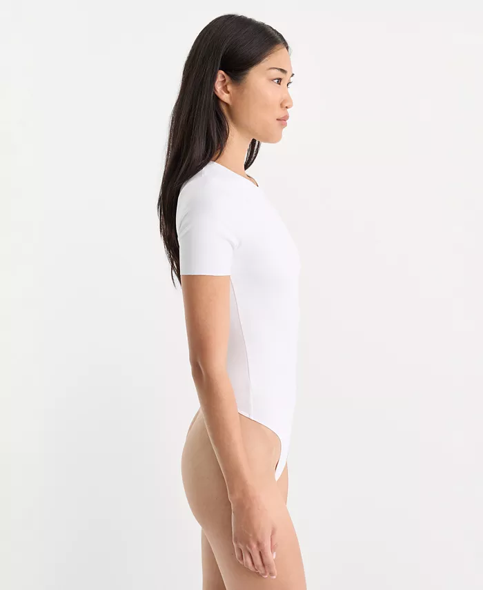 Sculpting Crewneck Short-Sleeve Bodysuit, Regular & Plus Size - thumbnail 5