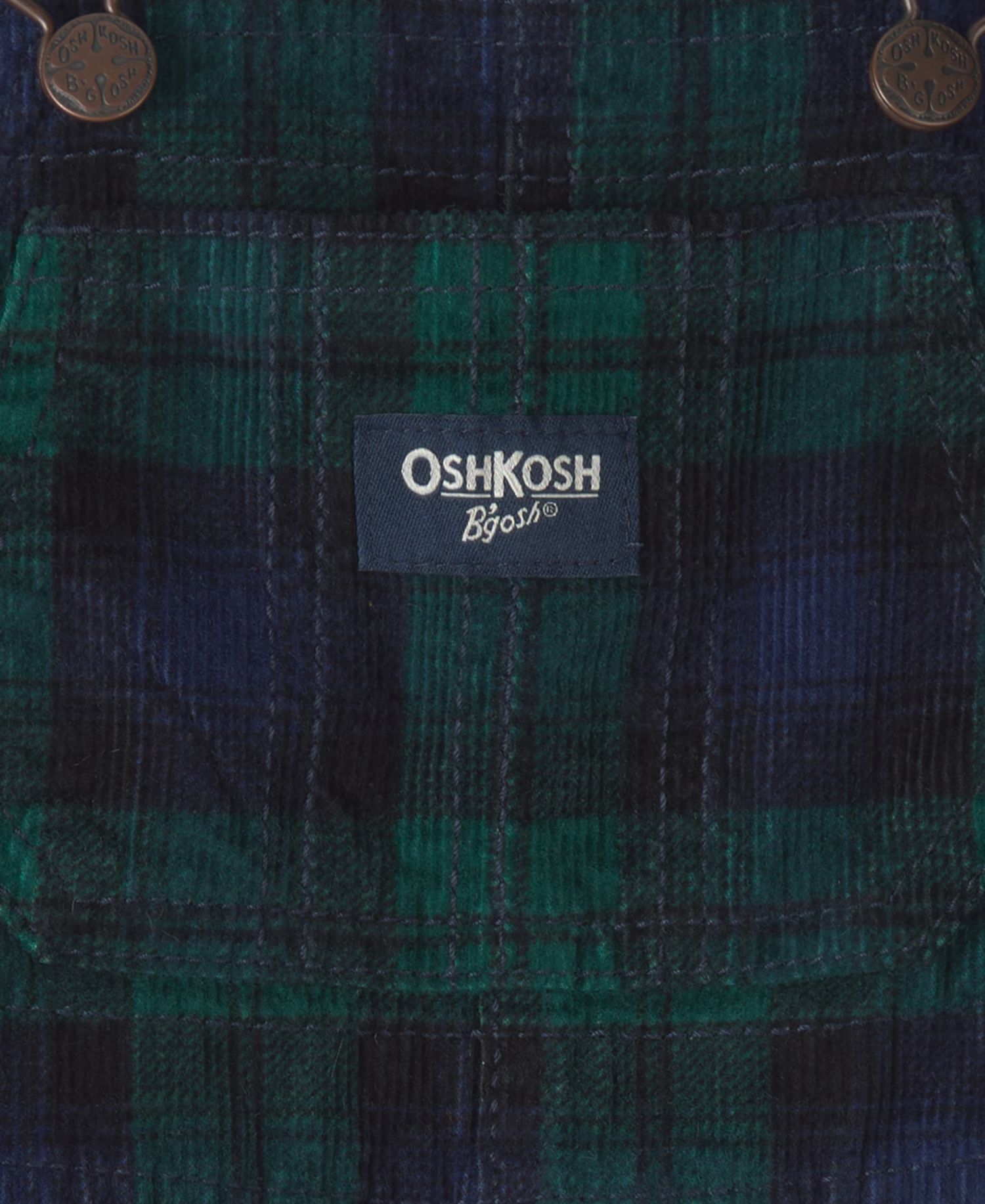 Baby Boys' Plaid Thermal Long-Sleeve Top and Overalls Set