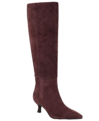 Women's Akenzie Tall Suede Kitten Heel Dress Boots, Regular & Wide Calf