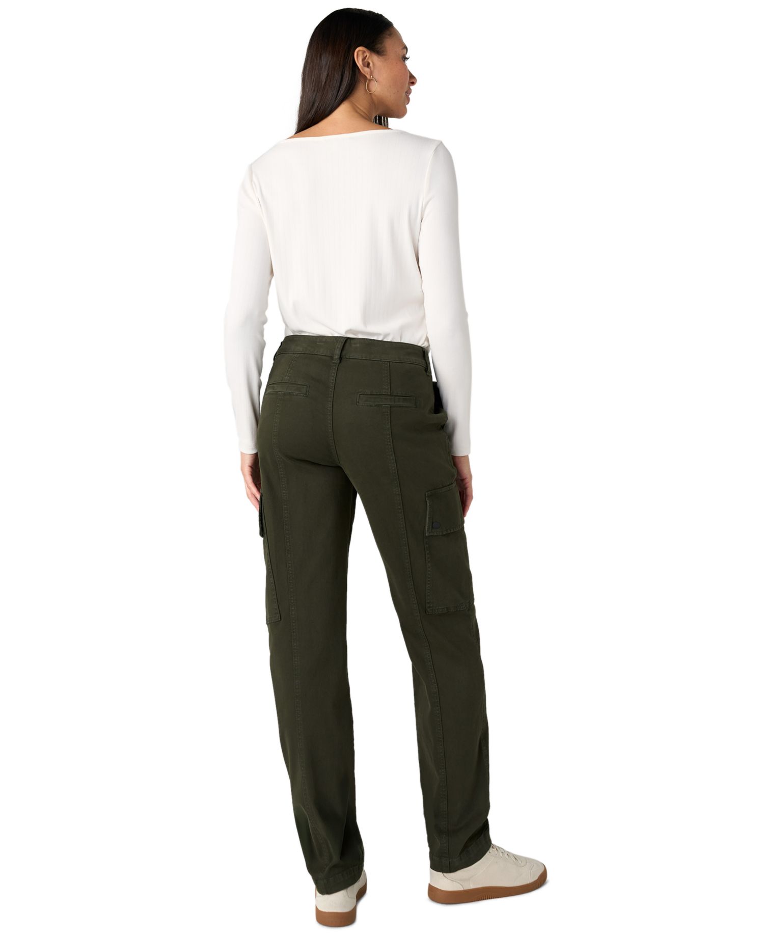 Women's Cargo Straight-Leg Mid-Rise Pants