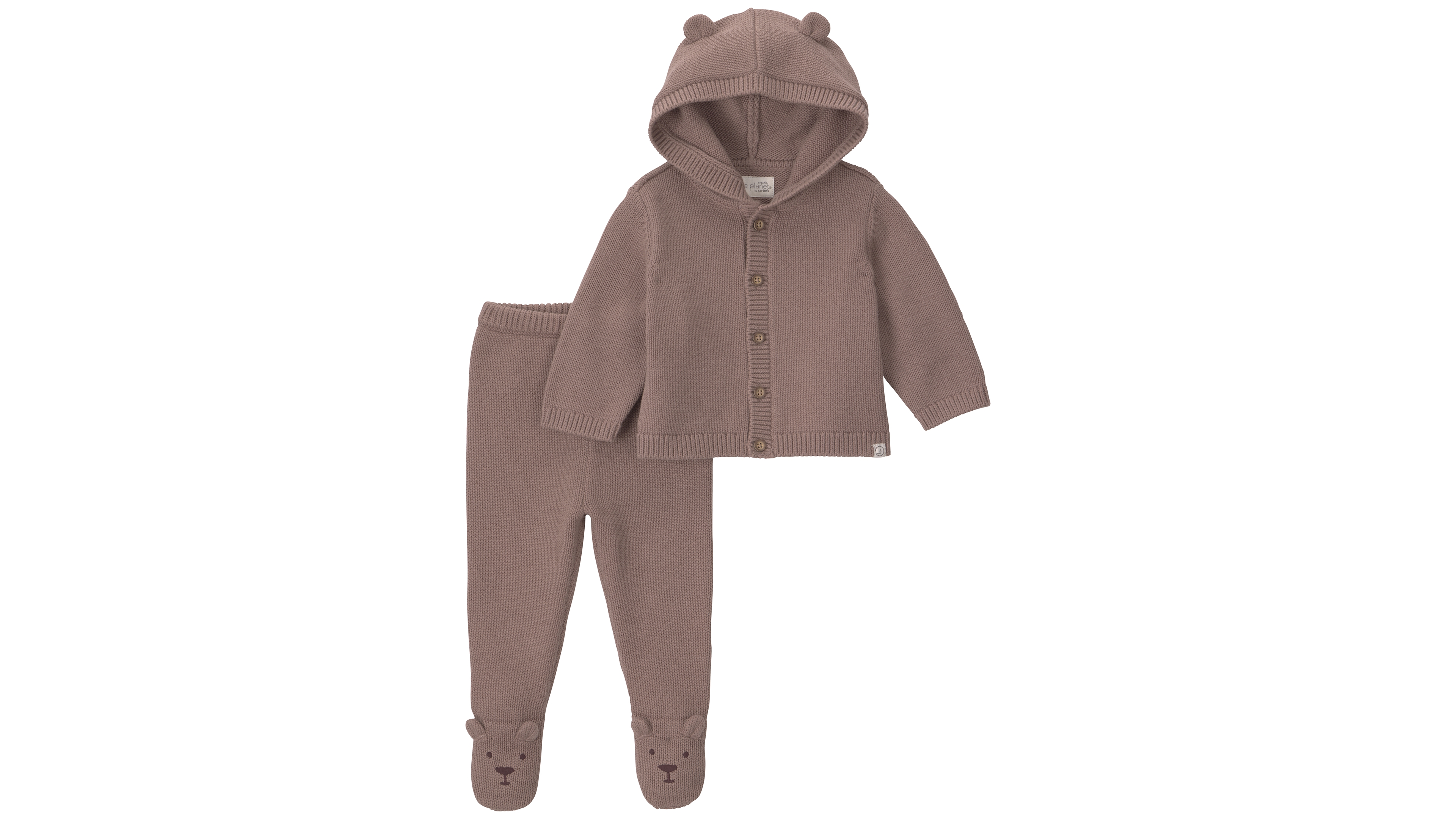 Little Planet by carter's Baby Boys' Cotton Sweater-Knit Gender-Neutral Cardigan and Pant Set