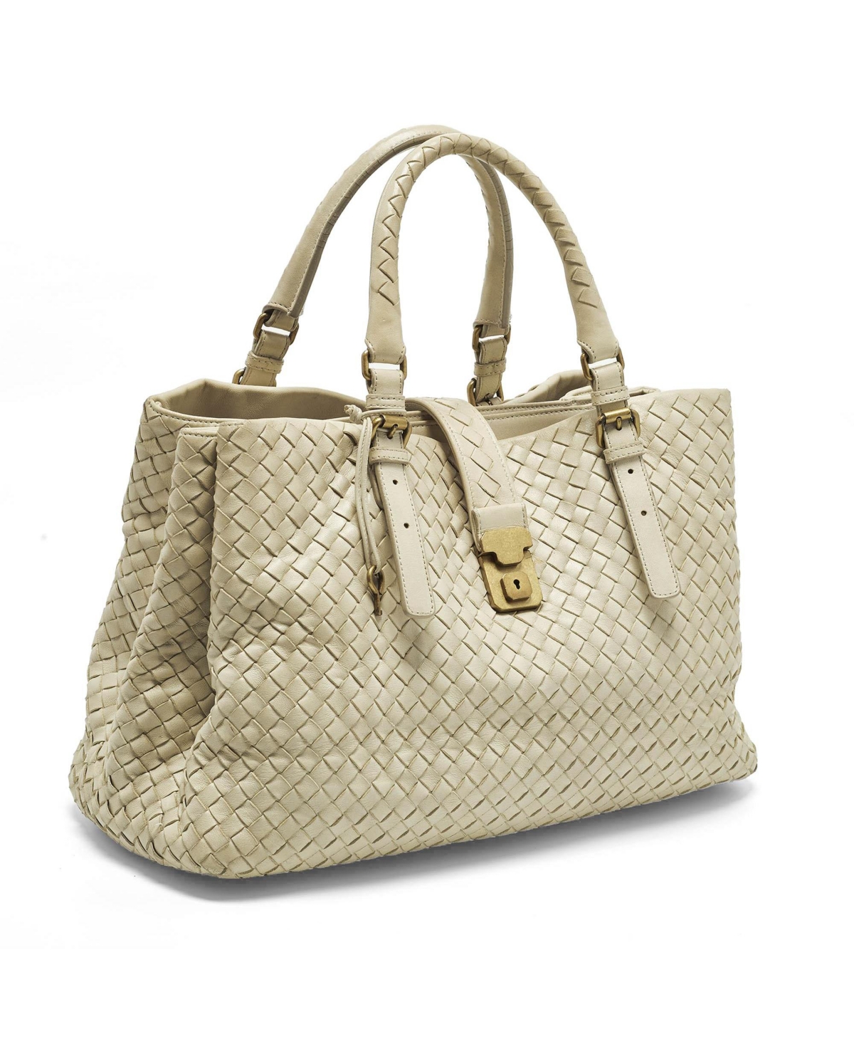 Pre-Owned Bottega Veneta Roma Large Intrecciato Leather Tote