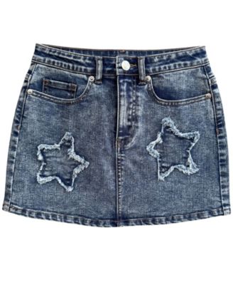 Girls' 4-16 Star Mini Denim Skirt