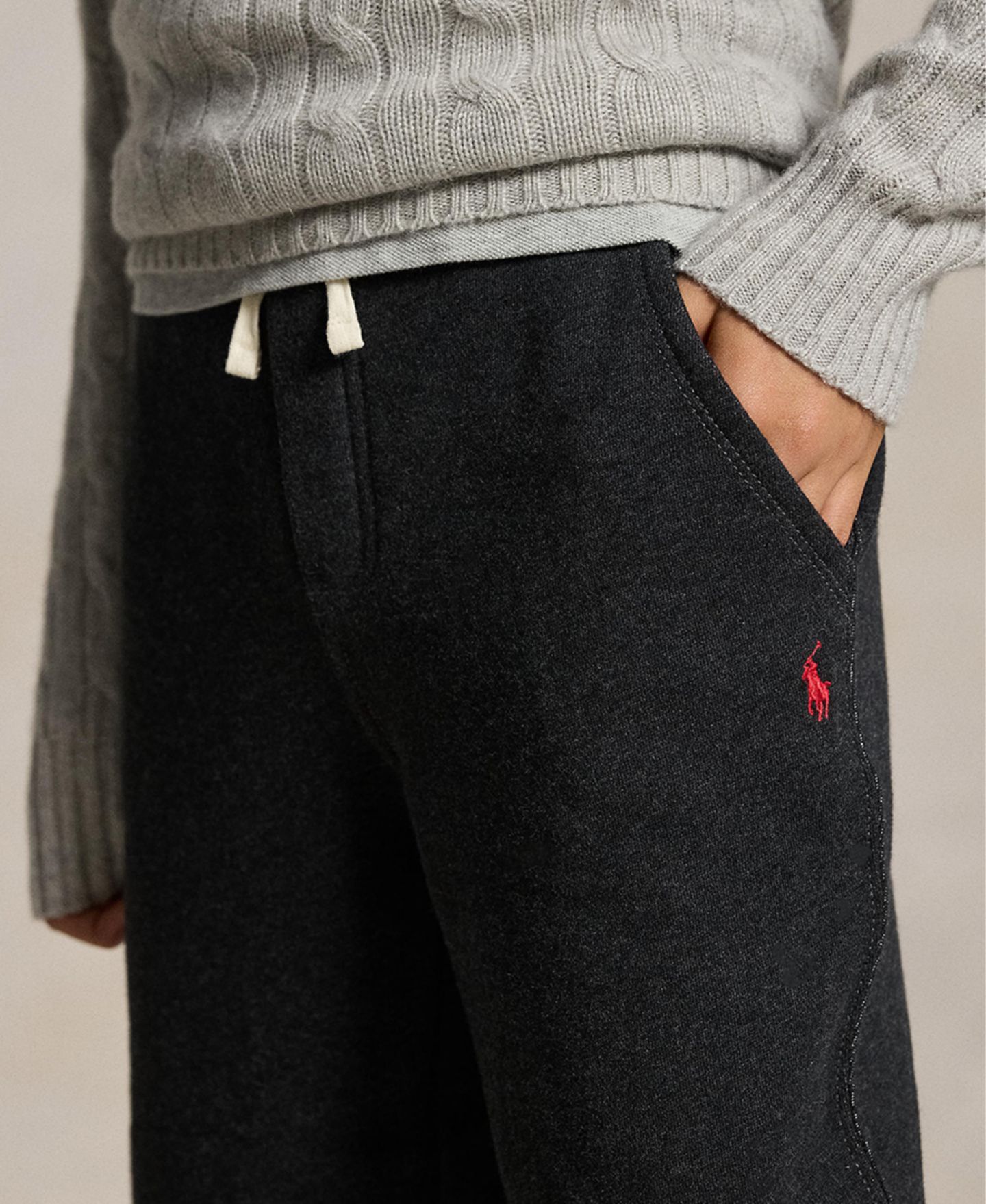 Брюки Polo Ralph Lauren Cotton Fleece Drawstring Joggers для мальчиков, цвет: Меланжевый — фото 3