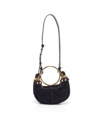 Women's Bracelet Mini Suede Hobo Bag