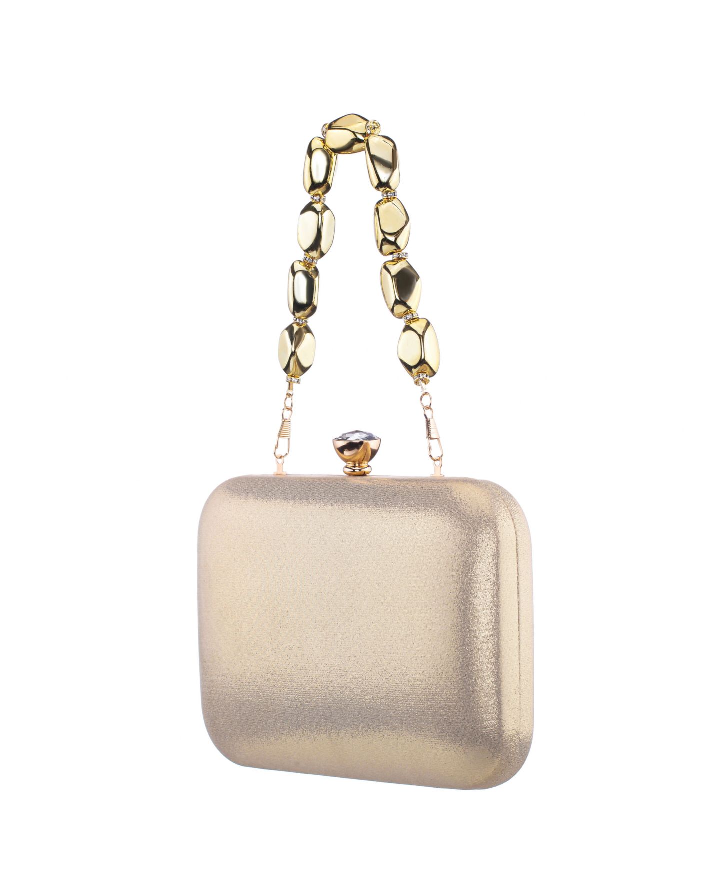 Женский клатч Nina Kaela Metallic Beaded Mini Handle Clutch Handbag, цвет: Золотой — фото 5