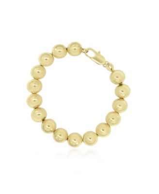 Jumbo Ball Bead Bracelet 18K Gold Filled Over Brass