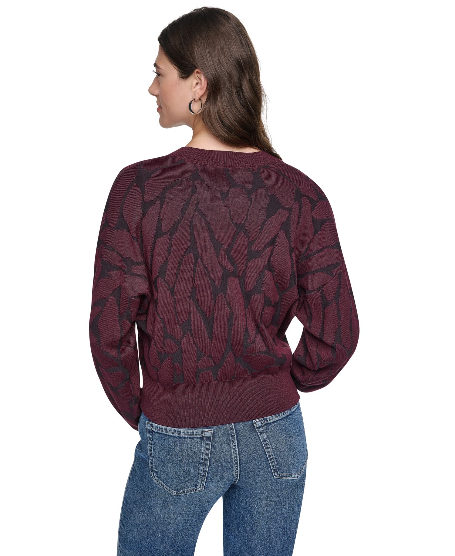 Women's Textured Long Sleeves Sweater