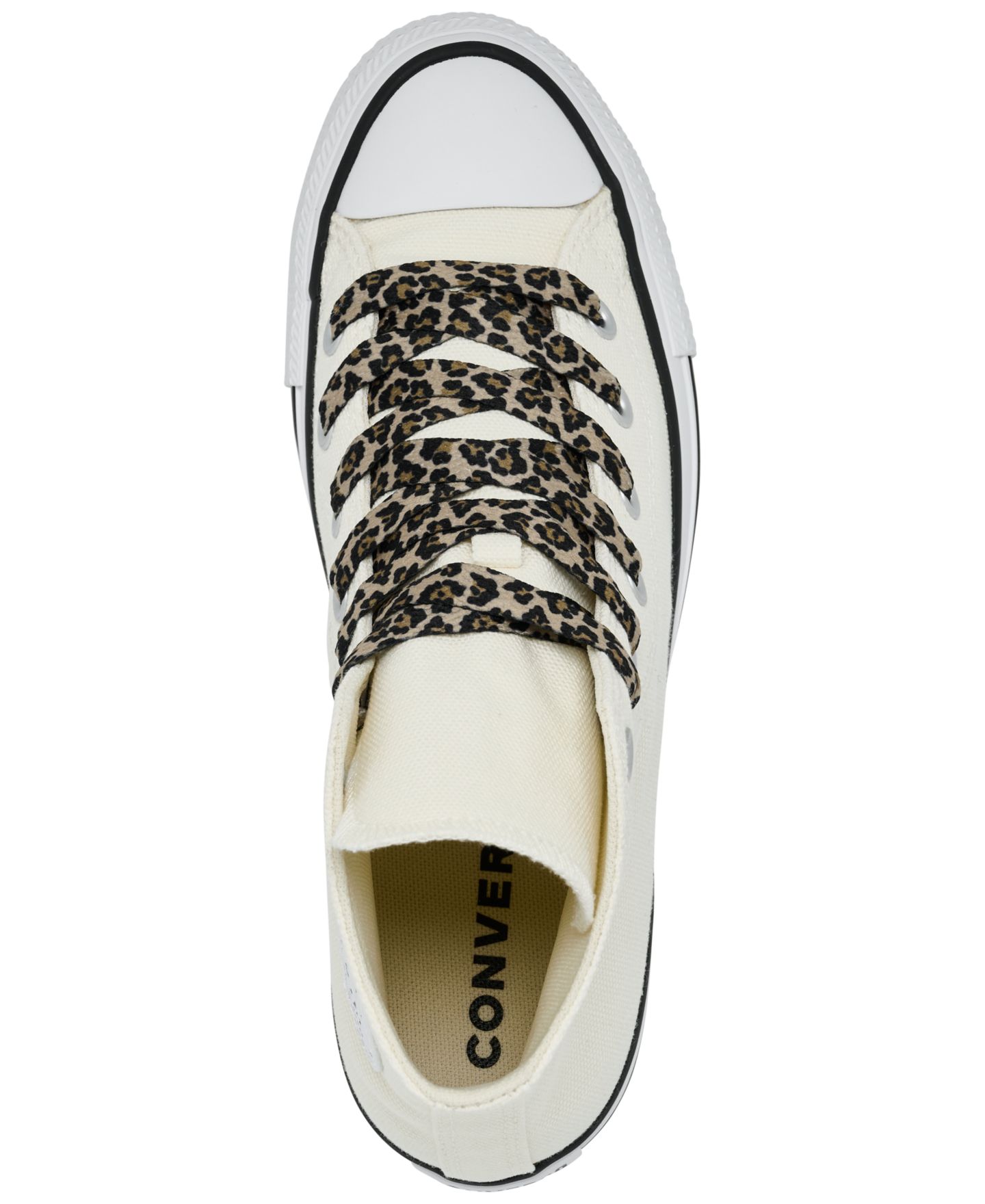 Женские кроссовки Converse Chuck Taylor All Star Leopard Laces High Top, цвет: Молочный / Белый — фото 5