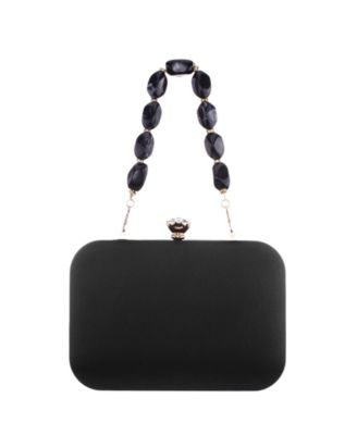 Kaela Beaded Strap Minaudiere Small Clutch Handbag