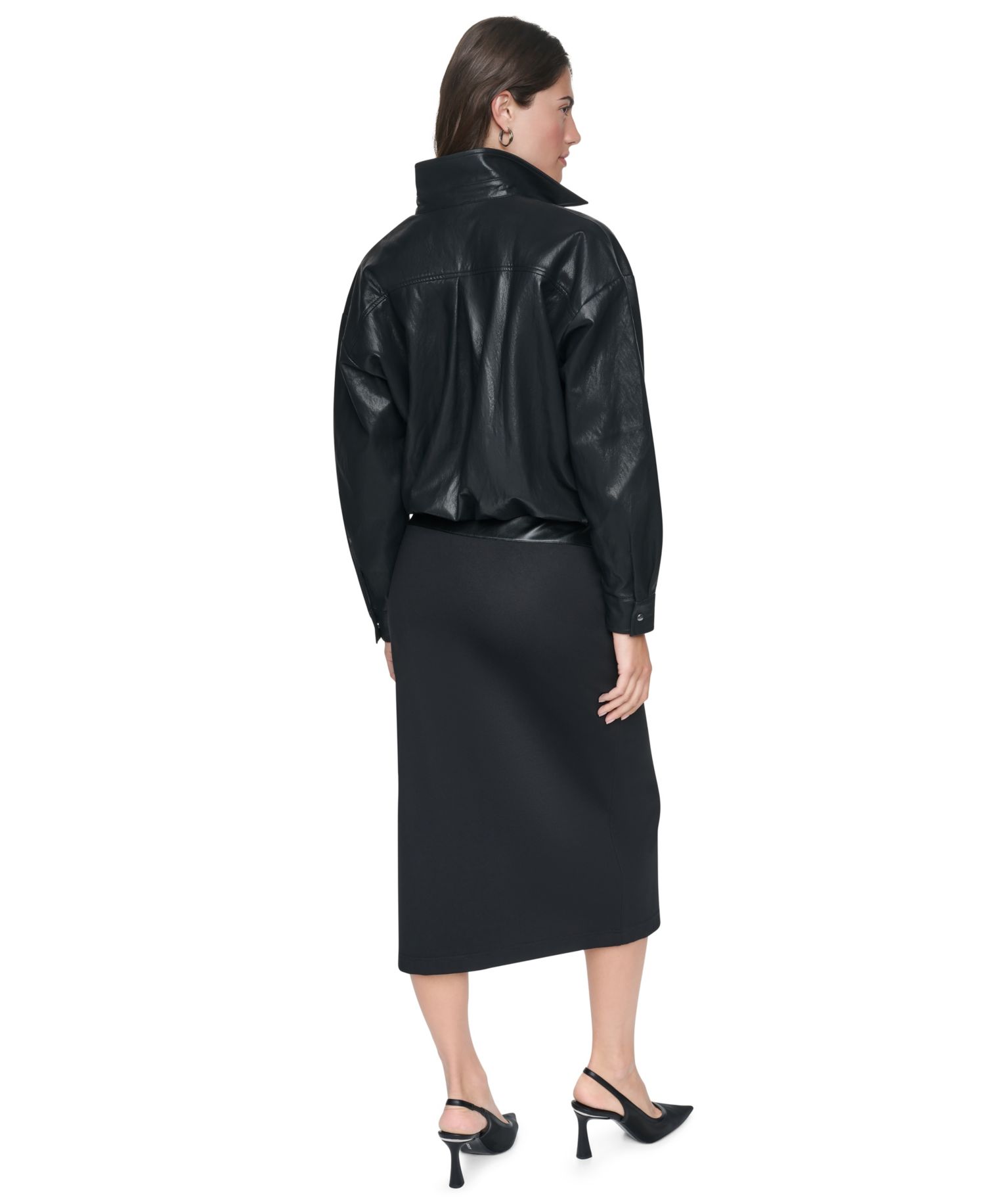 Women's Twist-Front Bubble-Hem Shirt
