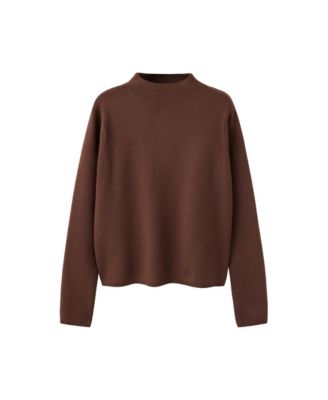 Women's Perkins Neck Viscose-Blend Mock Neck Sweater