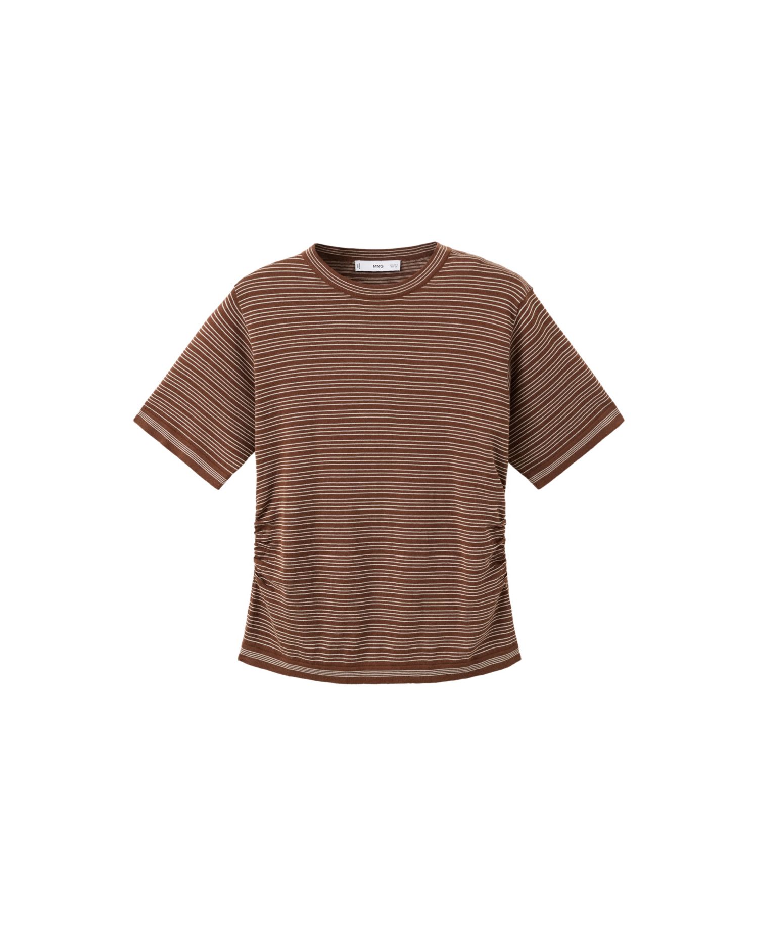 Women's Crewneck Striped Short-Sleeve Sweater