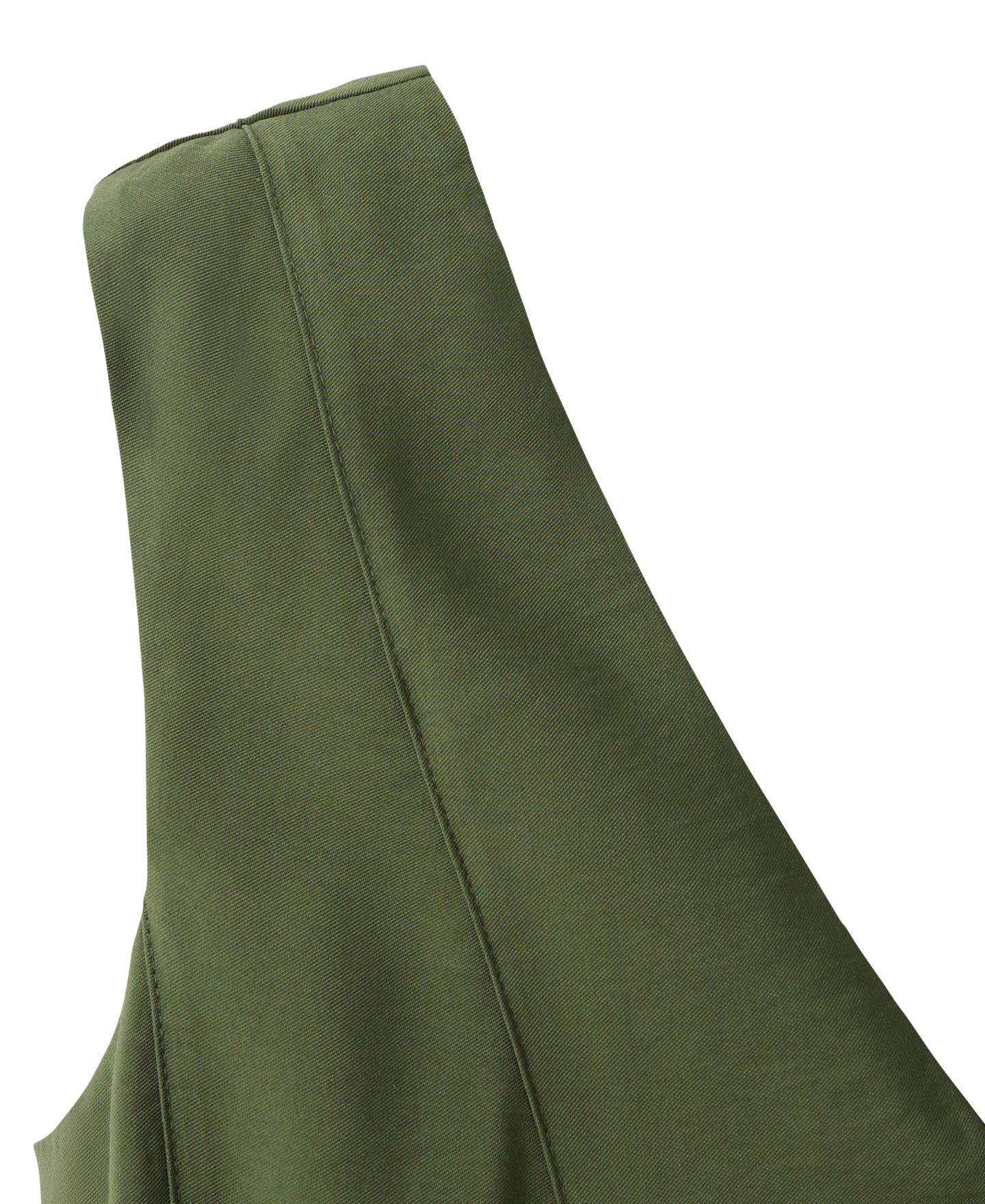 Женское платье Mango Sleeveless V-Neck Midi Seam-Detail, цвет: Хаки — фото 3
