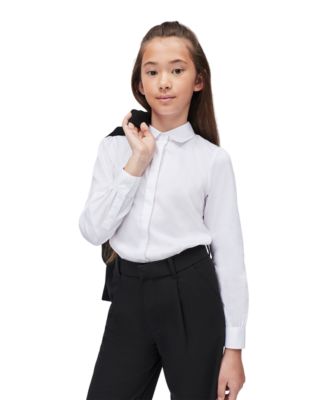 Girls' 7-16 Long-Sleeve Refined Tailored Shirt