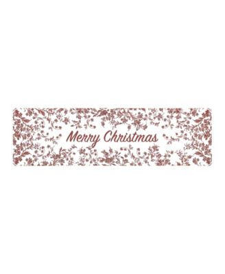 Amberley Merry Christmas Non-Slip Kitchen Mat, 17.5" x 60"