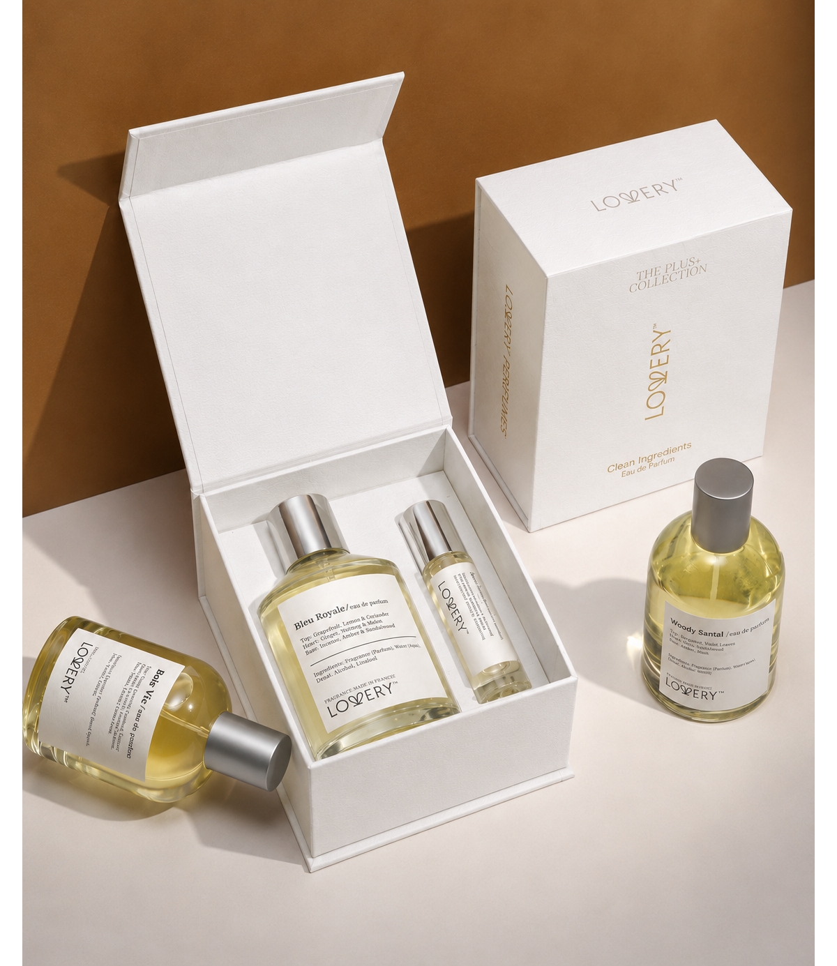 LoveryPlus Bleu Royale Perfume Set - 3.4fl oz Mens Fragrance Gift Set with 10ml Travel Size Mini Perfume