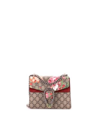 Mini Dionysus Bag Blooms Print GG Coated Canvas