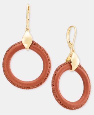 Women's Large Mixed Metal Gold-Tone Drop & Chandelier Hoop Earrings