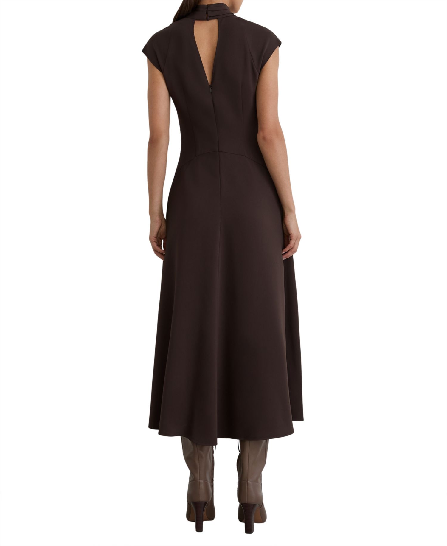 Women's Alma Cap-Sleeve A-Line Midi Dress