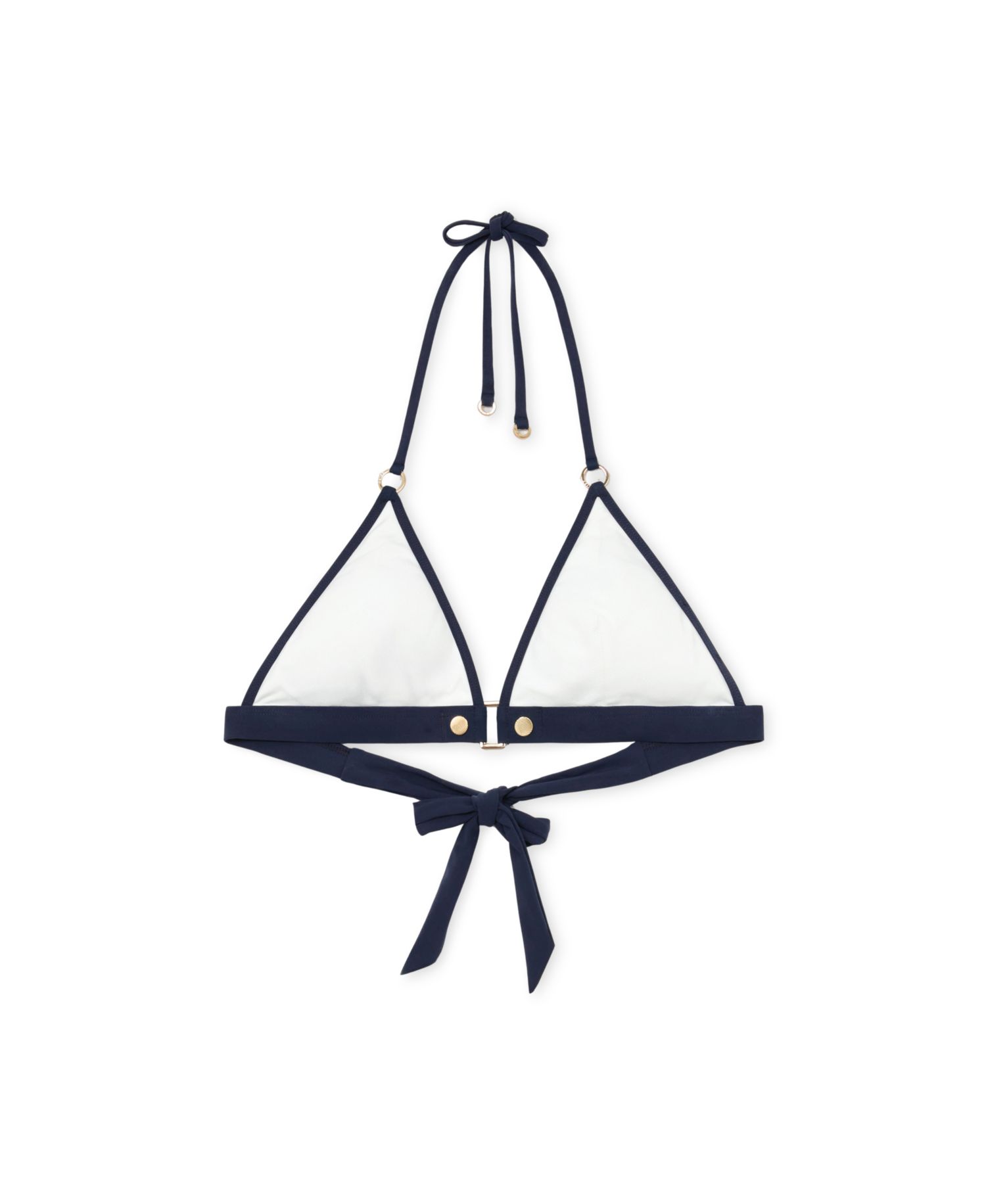 Women's Saskia Contrast Halterneck Triangle Bikini Top