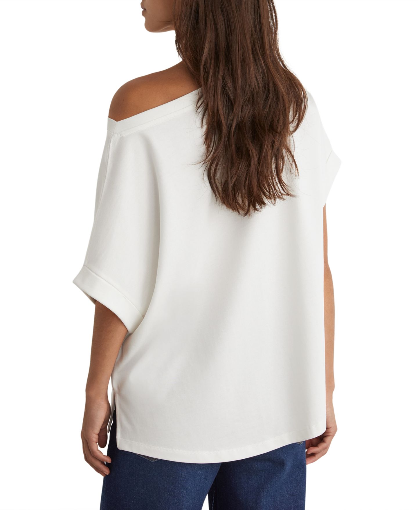 Женская футболка REISS Sia Off-Shoulder Short-Sleeve, цвет: Белый — фото 3