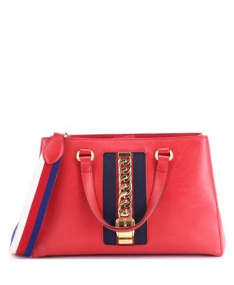 Large Sylvie Top Handle Tote Leather