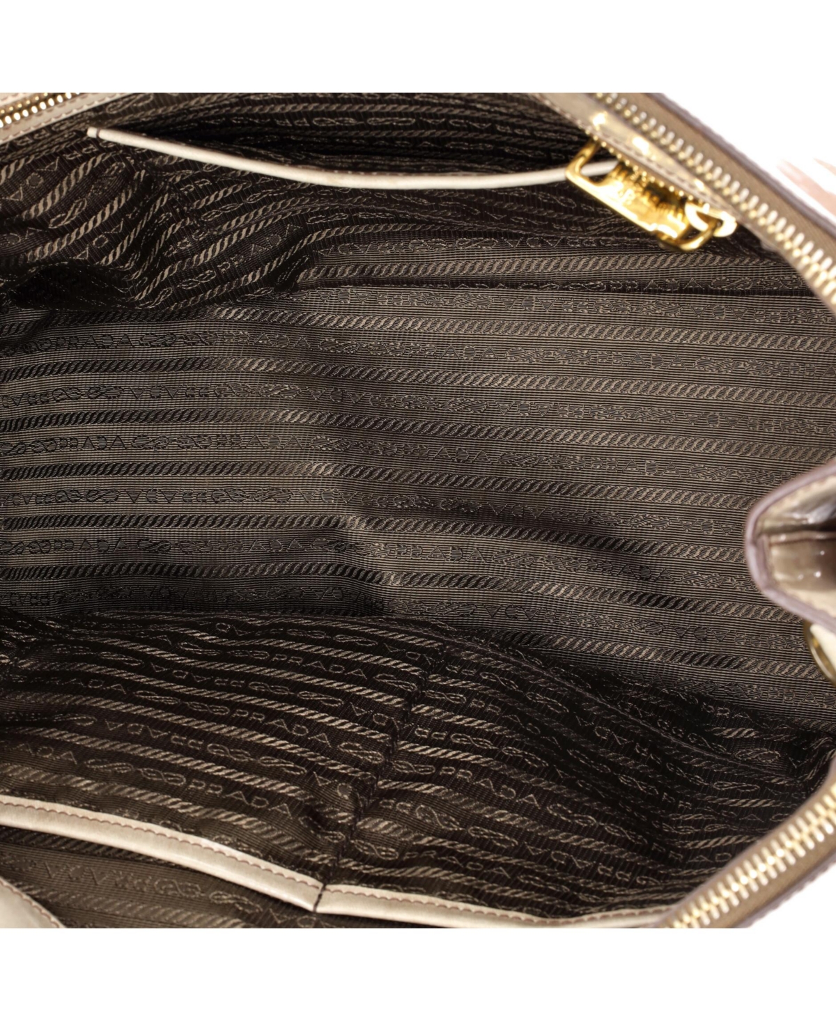 Pre-Owned Prada Medium Double Zip Lux Tote Spazzolato Leather
