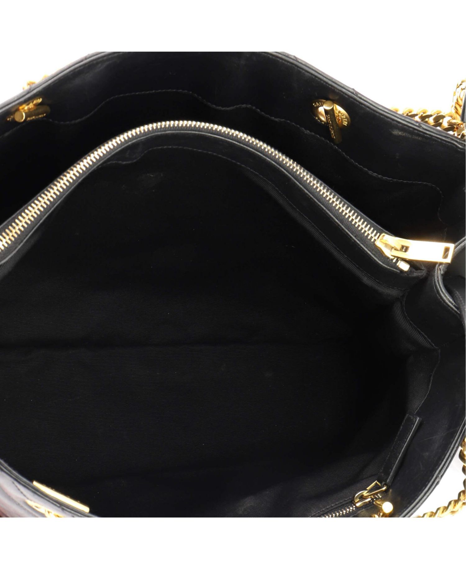 Large Classic Monogram Shopper Matelasse Chevron Leather