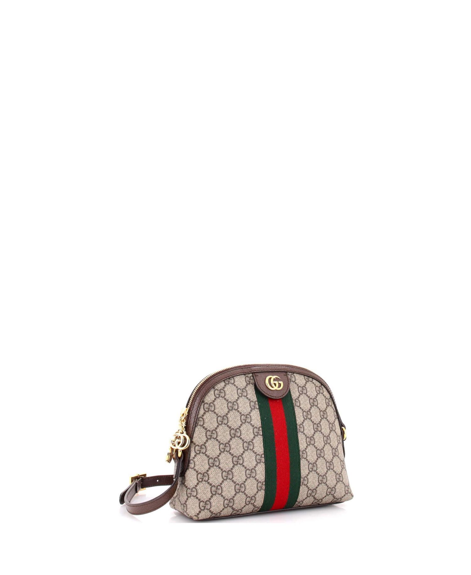 Small Ophidia Dome Shoulder Bag GG Coated Canvas
