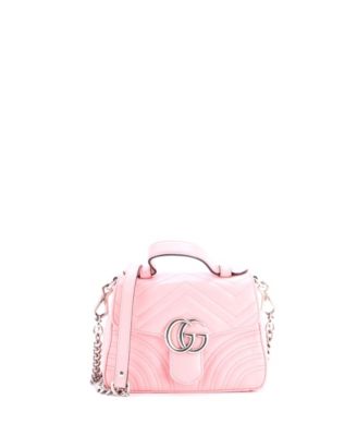 Mini GG Marmont Top Handle Flap Bag Matelasse Leather