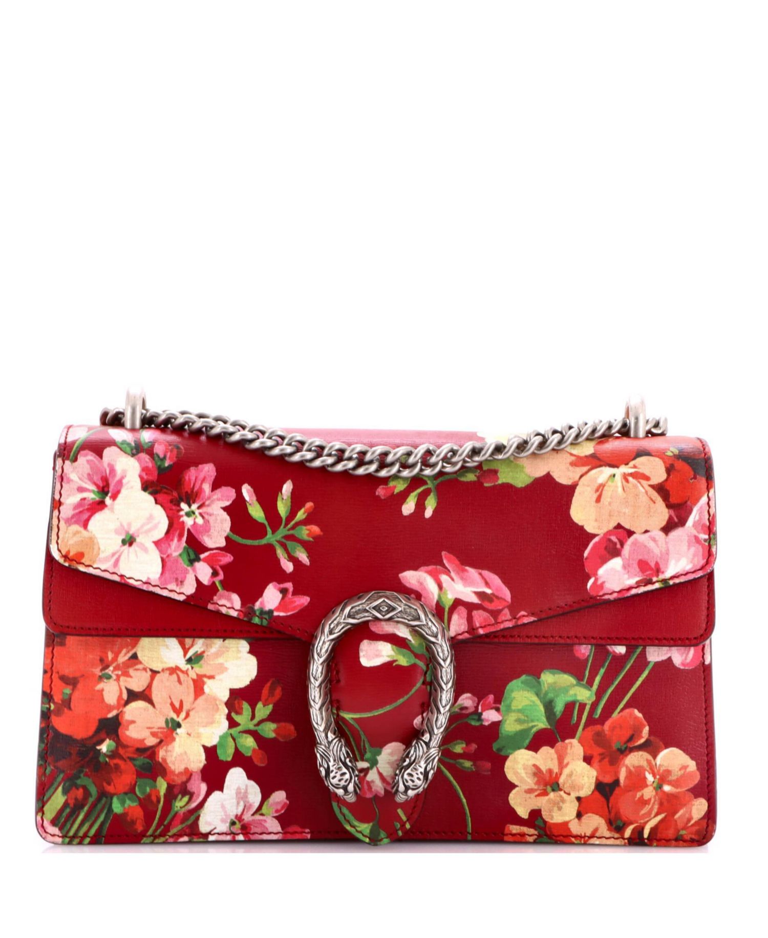 Small Dionysus Bag Blooms Print Leather