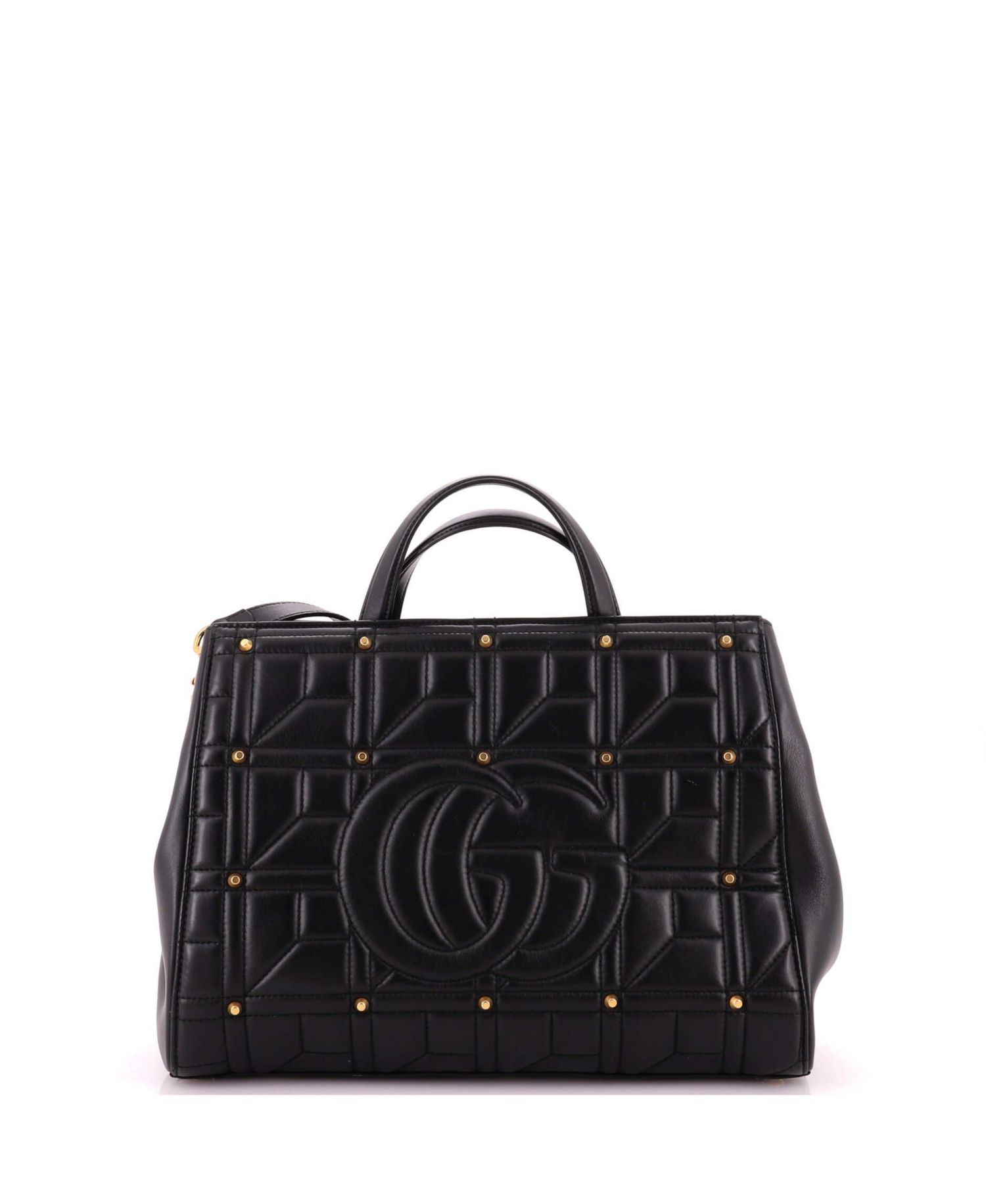 Medium GG Marmont Tote Studded Matelasse Leather