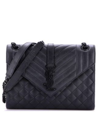 Medium Classic Monogram Envelope Satchel Mixed Matelasse Leather