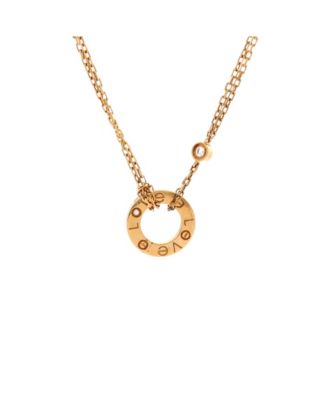 2 Diamonds Love Pendant Necklace