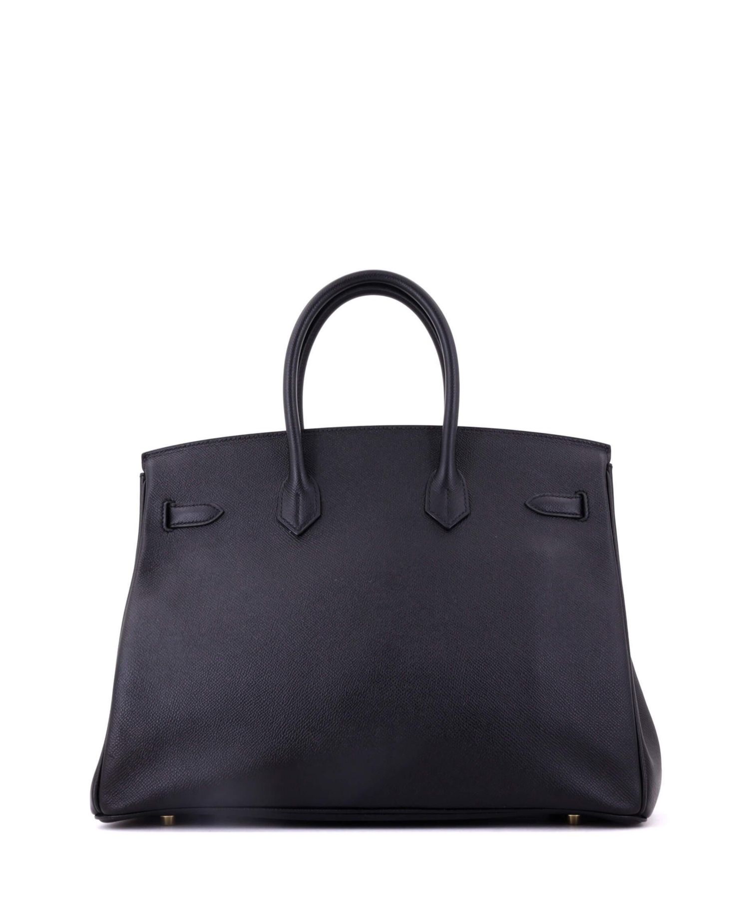 Pre-Owned Hermes Birkin 35 Handbag Black Epsom with Gold Hardware