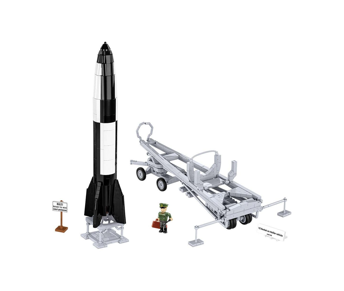 Детский конструктор COBI Historical Collection Wwii V2 Rocket and Transporter Executive Edition 1191-Piece Building Set, Ages 10+ — фото 2