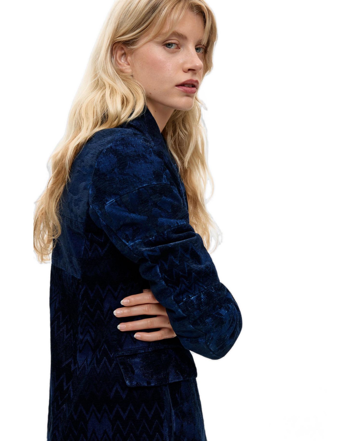 Women's Straight jacquard coat