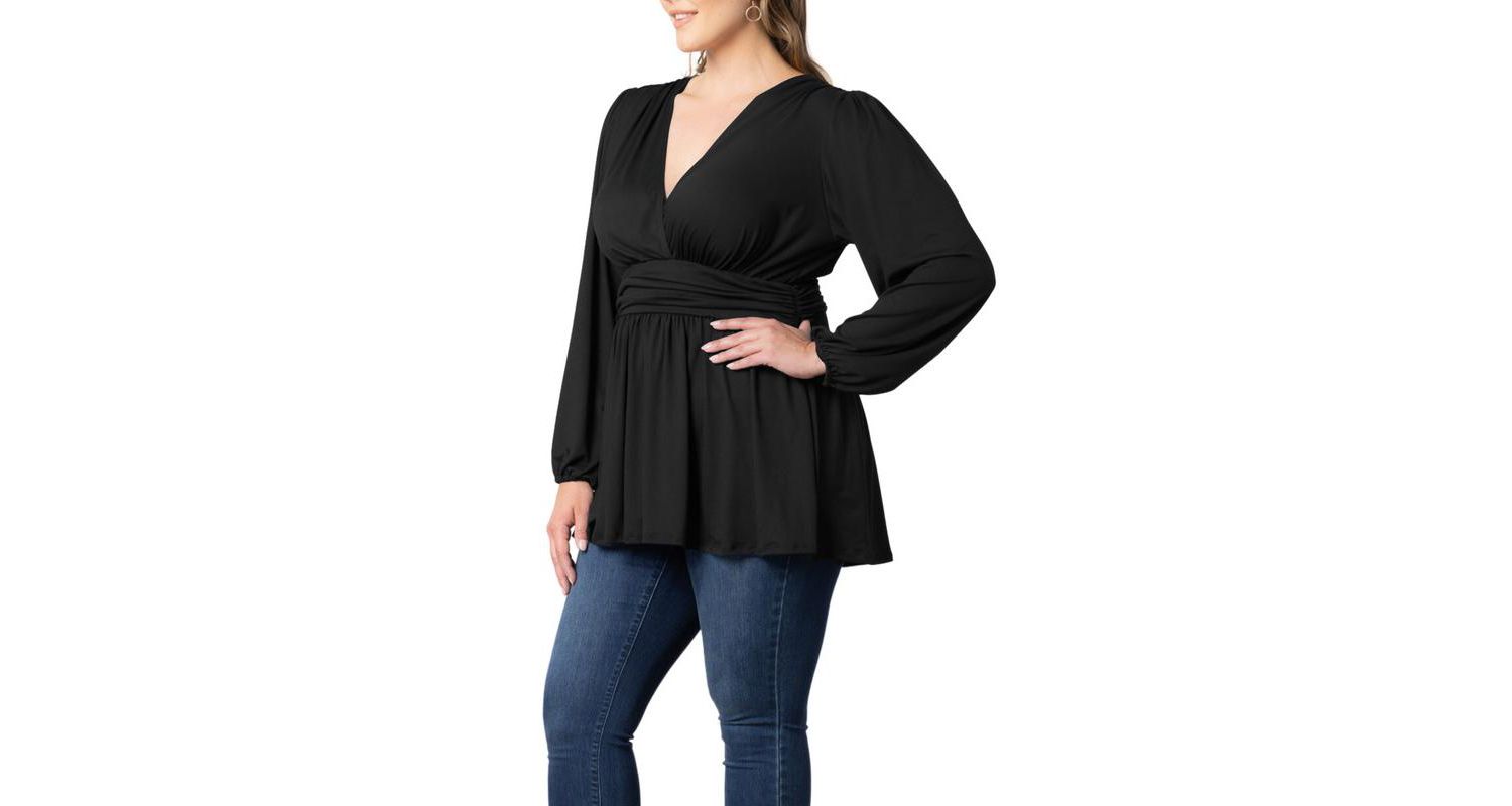 Plus Size Leah Long Sleeve Tunic Top