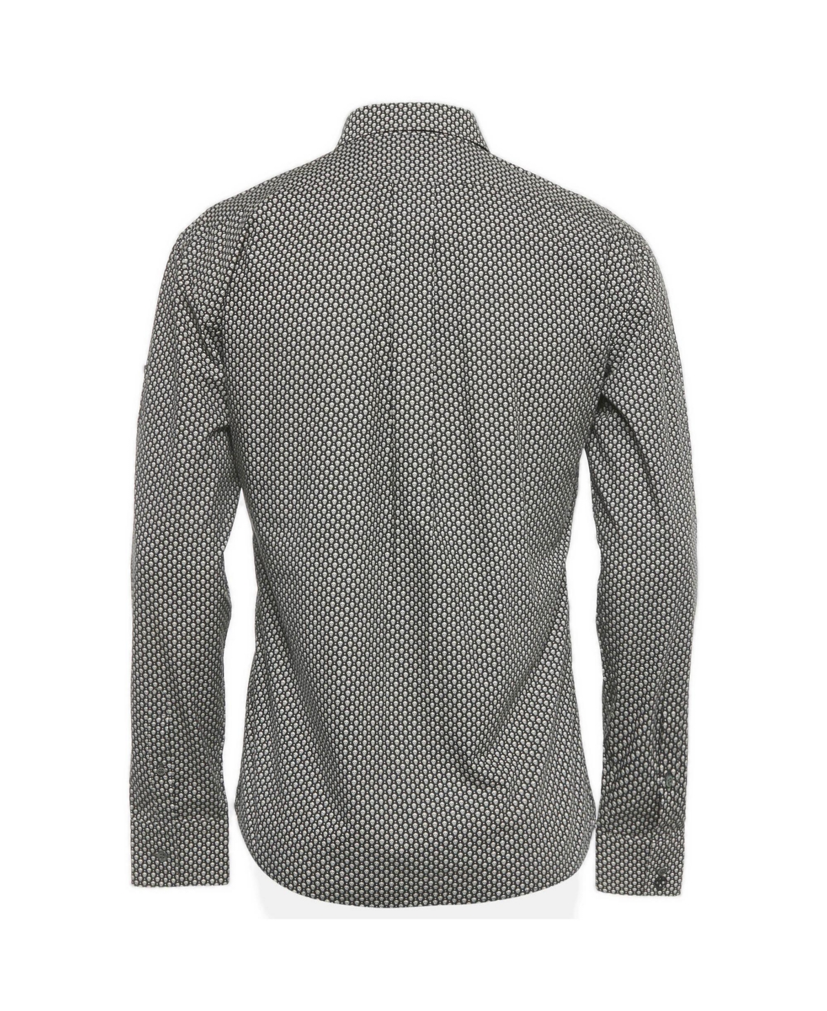 Pre-Owned Alexander Mcqueen Men's Skull Print Slim Fit Button-Down Dress Shirt