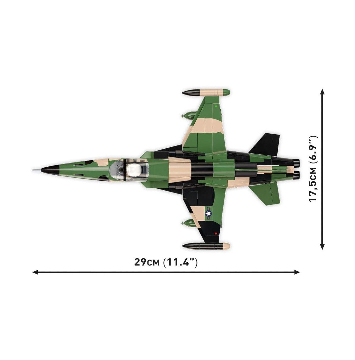 Детский конструктор COBI Historical Collection Vietnam War Northrop F-5A Freedom Fighter Aircraft 352-Piece Building Set, Ages 6+ — фото 3