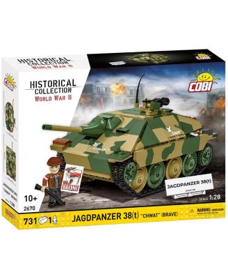Historical Collection WWII Jagdpanzer 38 Hetzer "Chwat" 731-Piece Building Set, Ages 10+