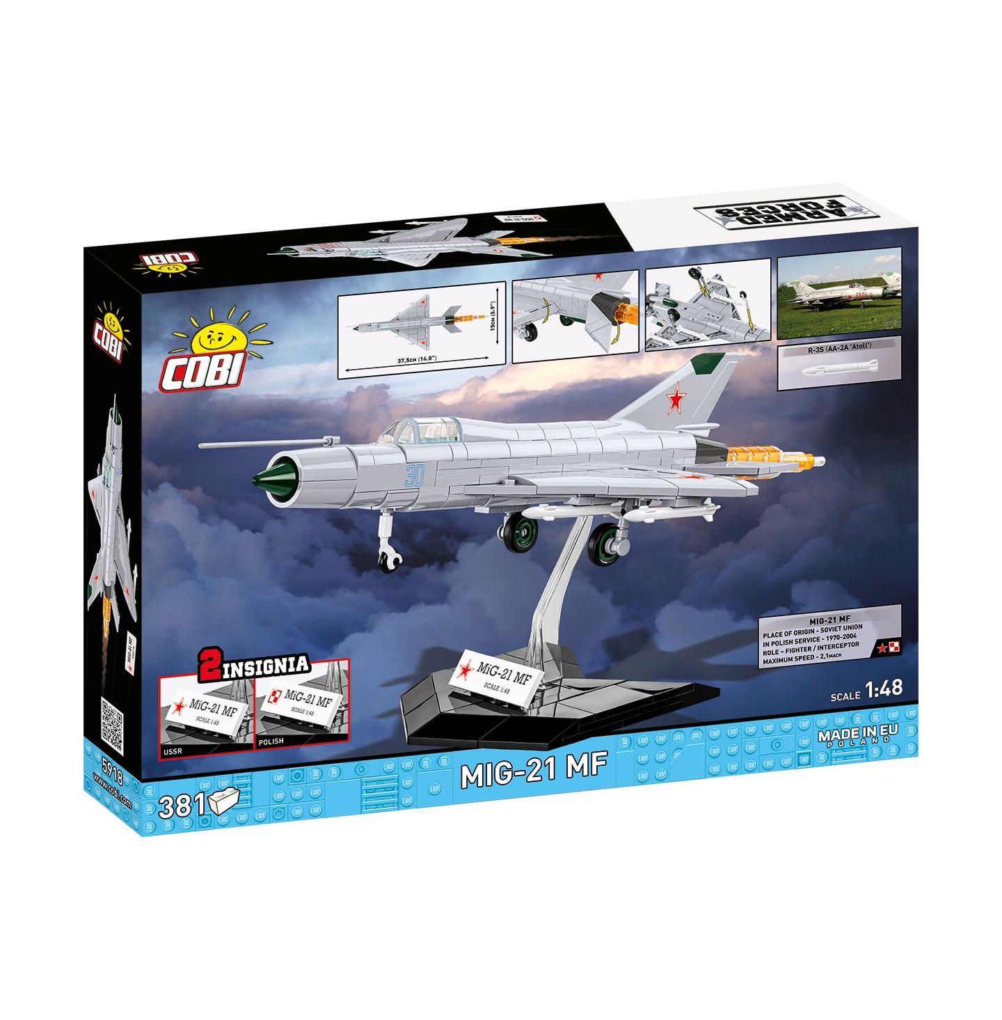 Детский конструктор COBI Armed Forces MiG-21 MF Polish and Soviet Markings 381-Piece Building Set, Ages 8+ — фото 7