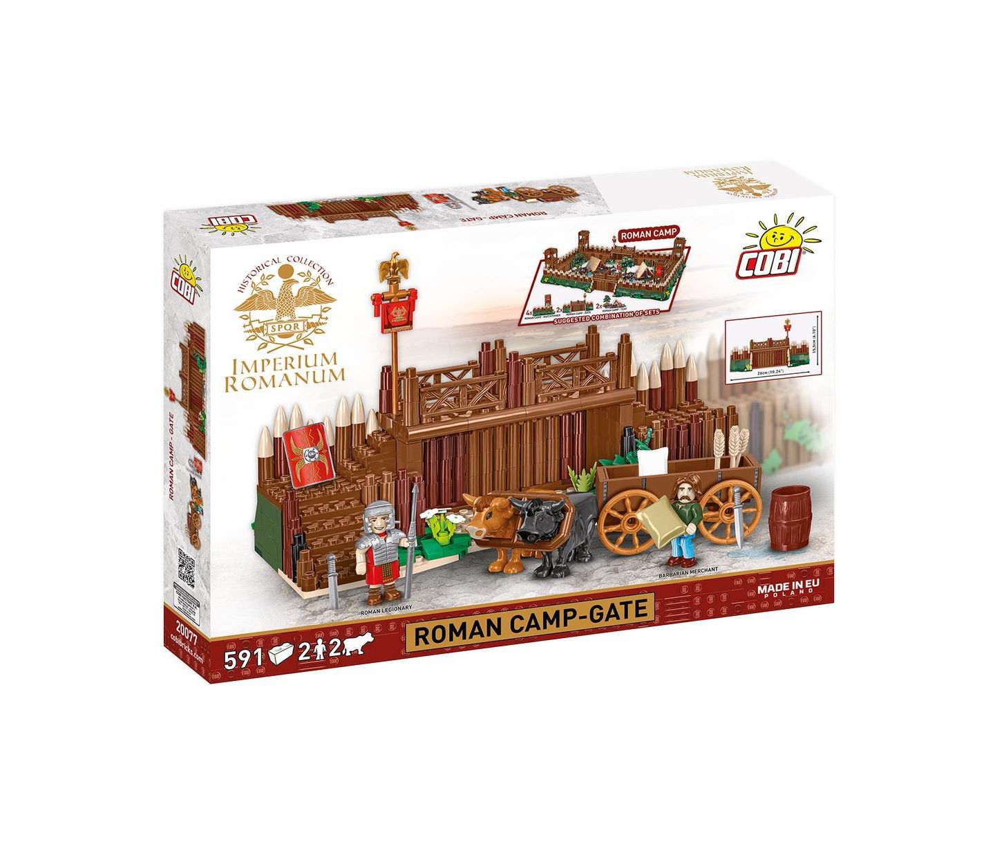 Детский конструктор COBI Imperium Romanum Roman Camp - Gate 591-Piece Building Set, Ages 8+ — фото 3