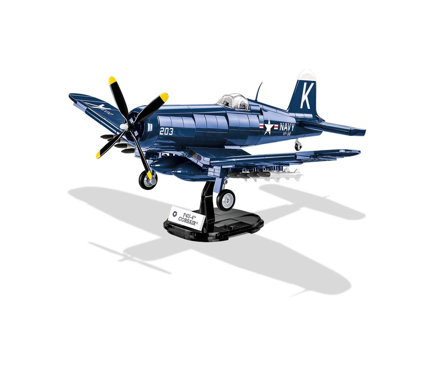 Детский конструктор COBI Korean War F4U-4 Corsair 1:32 Scale 520-Piece Building Set, Ages 8+ — фото 5