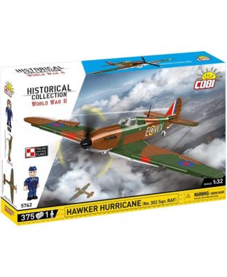 Historical Collection WWII Hawker Hurricane (NO 302 SQN. RAF) 375-Piece Building Set, Ages 8+