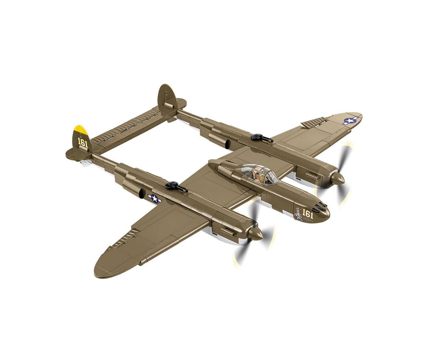 Детский конструктор COBI Lockheed P-38H Lightning Aircraft with Moving Parts 650-Piece Building Set, Ages 8+, цвет: Open Miscellaneous — фото 4