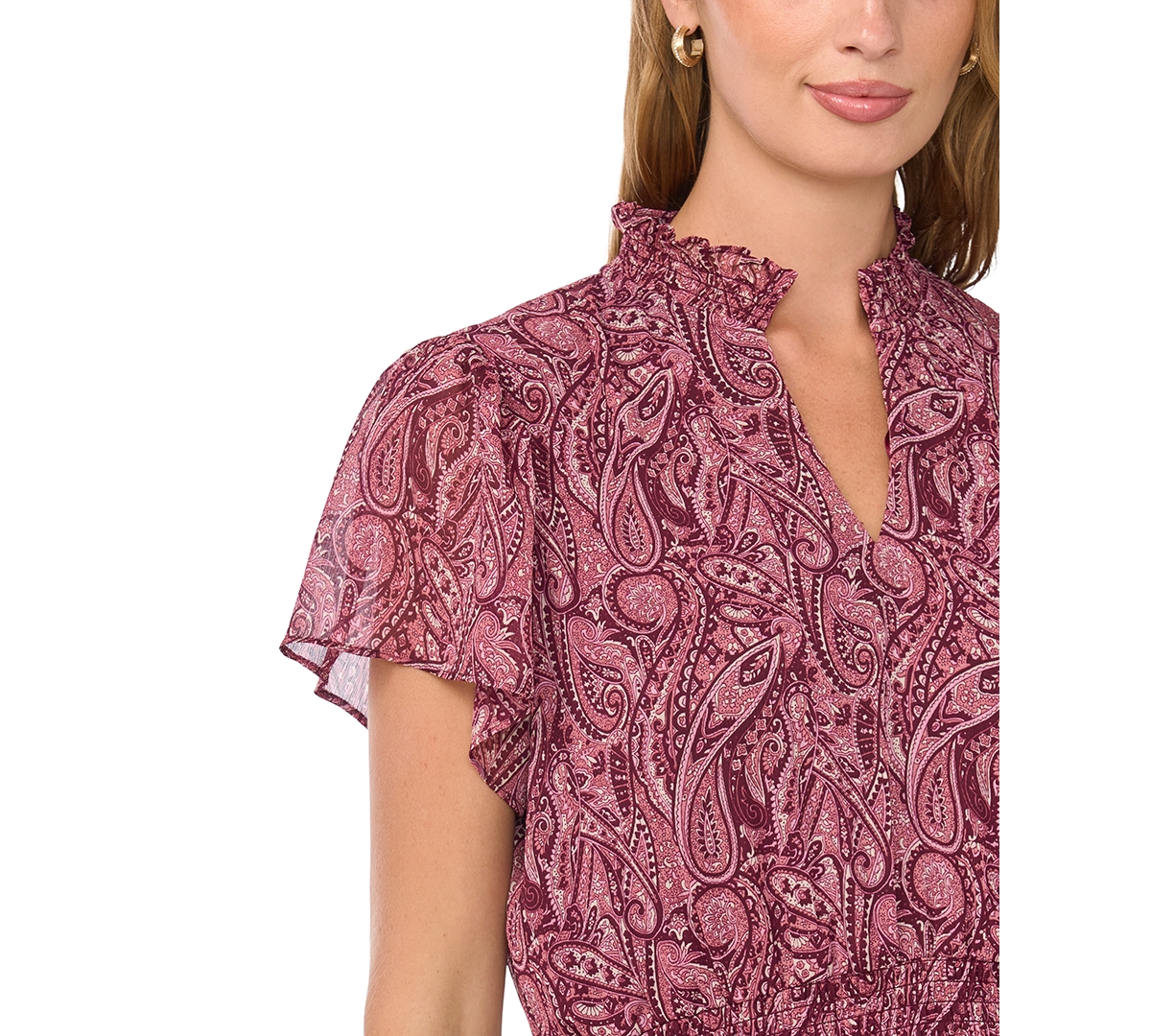 Sam & Jess Women's Short-Sleeve Ruffle Tiered Maxi Dress